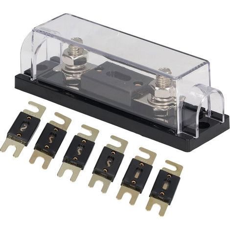 Jeffergarden 6 pièces ANL fusible avec bloc porte-fusible 60A 80A 100A 150A 250A 300A pour voiture bateau Audio stéréo