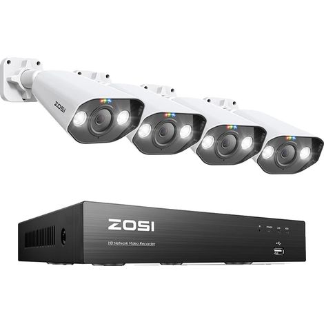 Système de Vidéosurveillance, Résolution 4K, Fonctionnalités de Détection par IA, 8MP NVR 4pcs 5MP Cam-b, 2T-c (1/2)