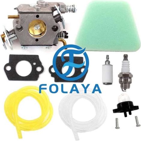 FOLAYA Carburateur avec filtre à air pour Walbro W-20 WT-89 WT-324 WT-625 WT-637 WT-662 Sears Craftsman Poulan222 262 1900 1950 2155 (1/4)