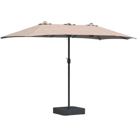 Parasol de jardin,Parasol d'extérieur Taupe 385 x 209 x 244 cm tissu CFW49652 (1/5)