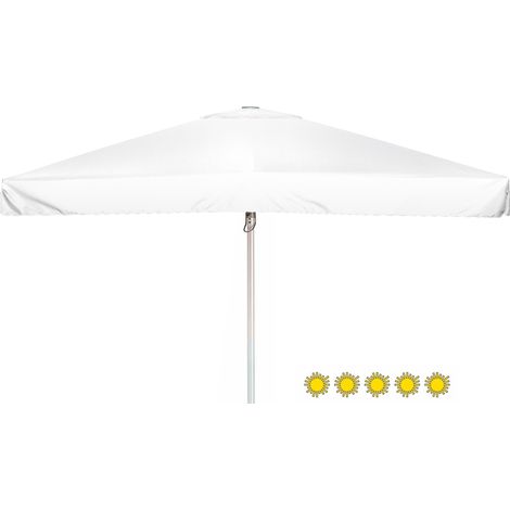 Doppler Sonnenschirm/ Großschirm "Telestar" 400 x 400 cm, weiß, mit Volant, Bezug aus 100% Polyester, Gestell aus Aluminium, 25 kg Sonnenschirm / Großschirm "Telestar 400 x 400", inkl. Schutzhülle, w (1/5)