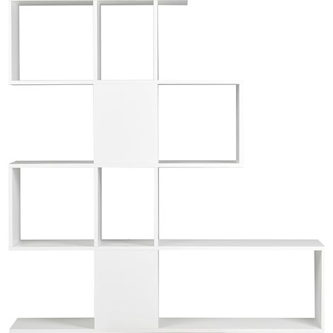 Libreria divisoria di design bianco laccato lucido H147 cm COMO