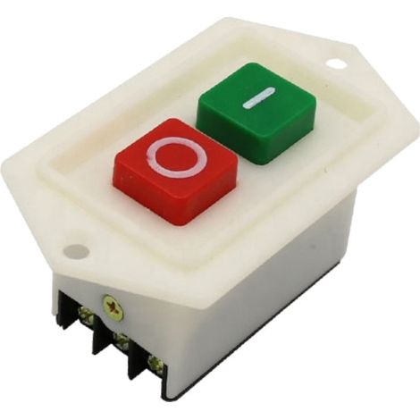 Trade-Shop LC3-10A Start Stop Druckschalter 380V 10A  Ein/Aus Schalter für Elektrowerkzeuge und Werkzeugmaschinen