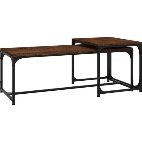 Maison Exclusive - Couchtische 2 Stk. Braun Eichen-Optik Holzwerk