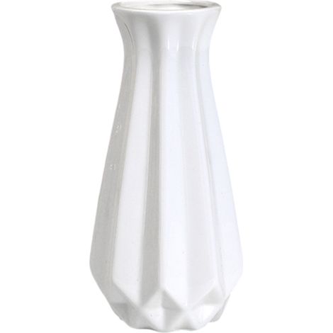 Vase Céramique - Design Épuré - Pour Fleurs Fraîches ou Séchées - Décoration Intérieure Salon Chambre Bureau - Lot de 1 (1/5)