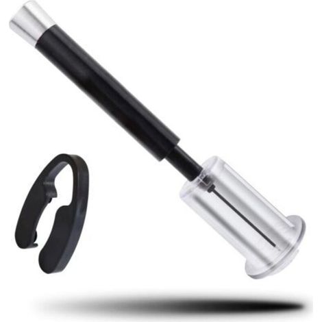Tire-Bouchon, Noir Air Comprimé Tire-Bouchon, Bouteille Décapsuleur avec Coupe-Capsule, Convient à la Plupart des Bouteilles de Vin (1/5)