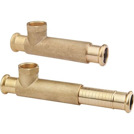 Flamco Pieza en T telescópica con conexión a presión 22 x G3/4i x 22 mm, M+V Contorno MS, F13194