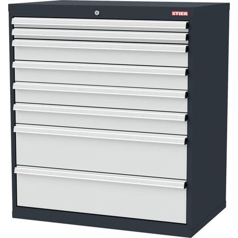 STIER Armoire à tiroirs 7 tiroirs 900 x 575 x 1020mm Charge 80kg (1/2)