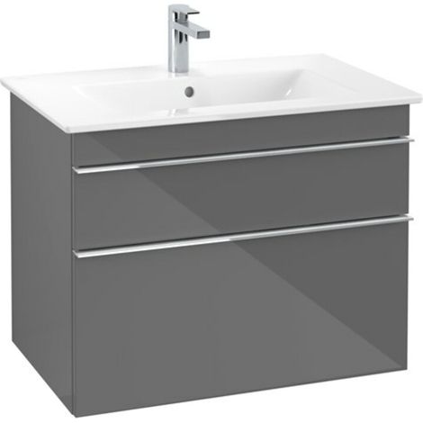 VB Waschbeckenunterschrank Venticello 753x590x502mm Eckig Glossy Grey (1/3)
