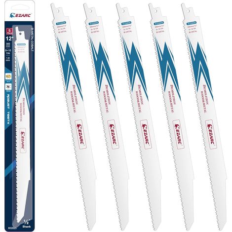 Wood and Metal Reciprocating Saw Blade 300mm Demolition 10TPI R1230DM (5-Pack) (1/5)