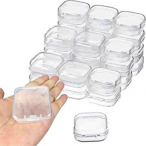 Lot de 30 petits conteneurs en plastique transparents - Boîte de rangement transparente (1/5)