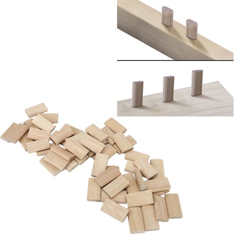 Bouchon en bois de hêtre à tenon domino 840 mm, connecteur pour l'assemblage de meubles en bois (1/5)