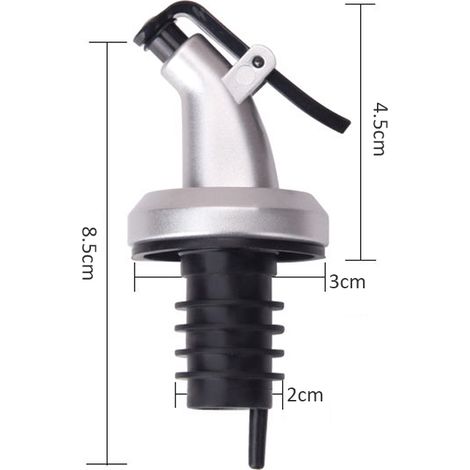 Bouchon verseur anti-fuite pour bouteille d'huile, capuchon basculant cuisine, doseur liquide ABS silicone (1/3)