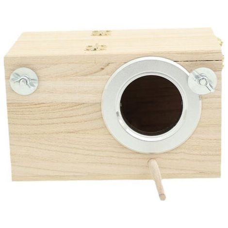 Nichoirs en bois pour perruches et perroquets - cages d'élevage extérieures, adaptées aux inséparables, canaris et calopsittes - nichoirs suspendus durables et pratiques. (1/5)