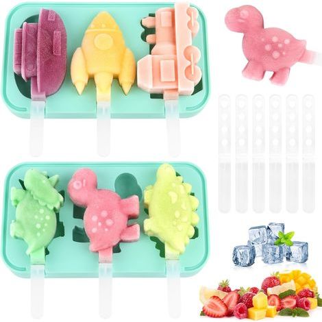 Mini-Eiswürfelformen – Eiswürfelbehälter – 2er-Set – Eiswürfel leicht entnehmbar – Für Kinder und Erwachsene – Gemüse (1/5)