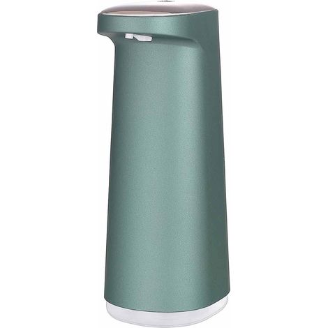 Distributeur de savon automatique sans contact vertical à induction infrarouge - Distributeur de savon moussant rechargeable pour salle de bain et douche (vert foncé) (1/5)