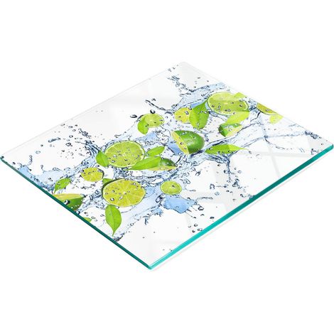 Vassoio decorativo in vetro per servire snack, lime e acqua, 60x52 cm (1/5)