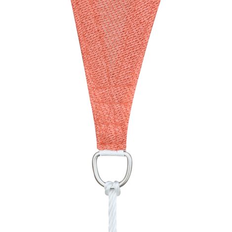 Voile d'ombrage triangulaire 3x3x3 m polyéthylène haute densité résistant UV rouge rouille