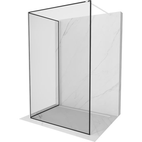 Mexen Kioto Walk-in-Duschwand 120 x 100 cm, schwarzes Muster, weiß - 800-120-212-20-70-100