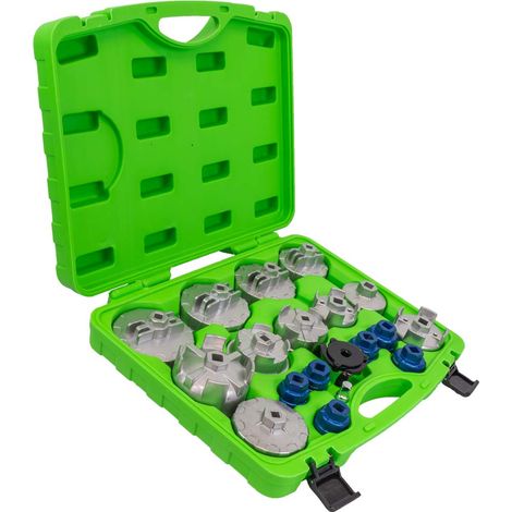 JUEGO DE EXTRACTORES PARA FILTROS DE ACEITE / 19 PIEZAS EN ALUMINIO JBM 54068