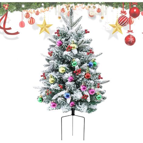 Sapin De Noël Artificiel Piquet Givré Neigeux 75 Cm Arbre De Noël Extérieur Avec Éclairage Intégré Pour Véranda Jardin Fêtes Appartement Décoration Intérieur Extérieur (1/5)