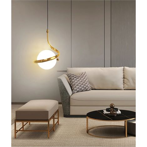 Suspension moderne pour chevet, luminaire à longueur réglable, suspension créative pour bar, pour cuisine et salon (lumière chaude) (1/4)