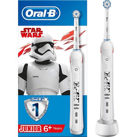 Oral-B Pro2 Junior Starwars Kinder Rotierende-vibrierende Zahnbürste Weiß (1/4)