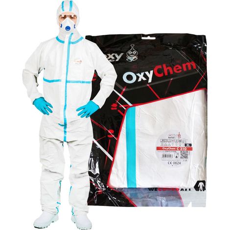 Tuta protettiva chimica XL OxyChem C310 Tipo 4 5 6 (1/5)