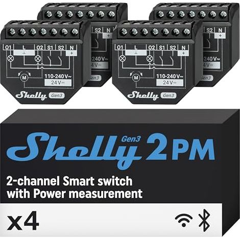 Kit de contrôleur WiFi/Bluetooth Shelly 2PM Gen3 4