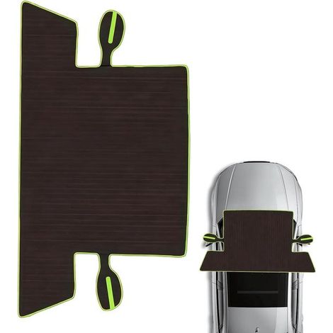 Telo copri parabrezza auto - Telo invernale per auto - Protezione antigelo - Riflettente per la sicurezza - 260 x 115 cm - Verde (1/5)