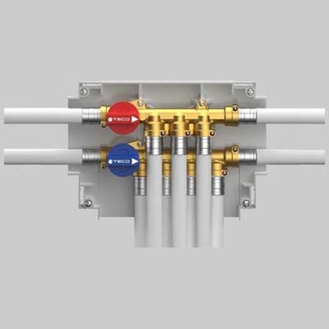 Collecteur Mono-Interception Pour Systèmes Sanitaires K4.2 Teco Fastec 1/2" 4+3