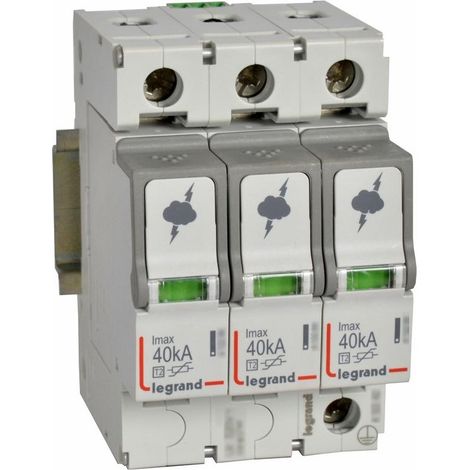 Parafoudre basse tension typeT2 Imax 40kA-pôle 3P 440 V~ 3 modules (412232)