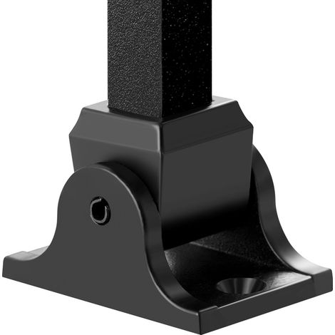 Embases pour Balustres en Alliage d'Aluminium, Fixations Carrées pour Barreaux de Rampe, Sabots Inclinés avec Trous de Vis pour Balustres de 12,7 mm, Noir (Lot de 50) (Vis Non Incluses) (1/5)