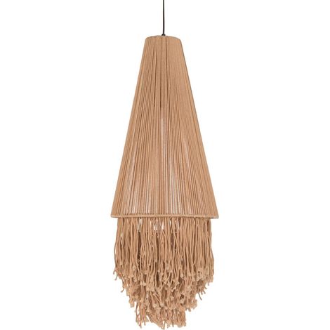Lampara Techo Algodon Metal 35X35X100 Flecos