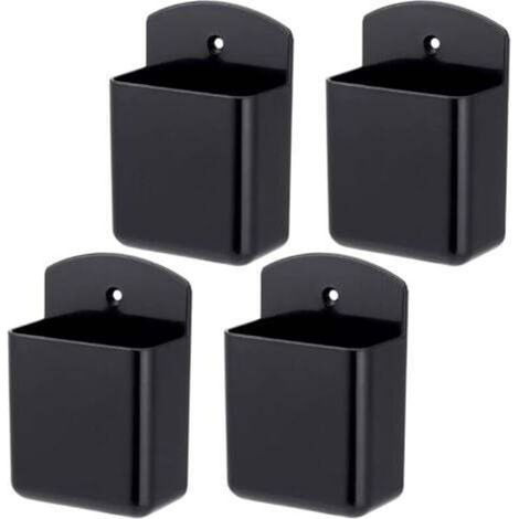 selbstklebende Aufbewahrungsboxen, selbstklebende Fernbedienungshalter, Wandhalterung für Fernbedienung, schwarze Stiftebox für Pinsel und Stifte
