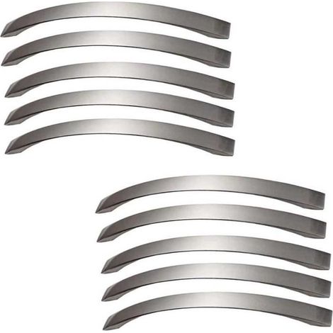 Poignée de meuble - FOLAYA - Lot de 10 - Chromé - Alliage de zinc - Modèle moderne-Ywey (1/4)