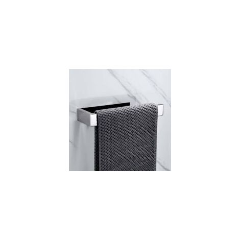 Porte-serviettes chromé pour salle de bain, porte-serviettes en acier inoxydable 304, auto-adhésif, sans perçage, étagère de cuisine (1/5)