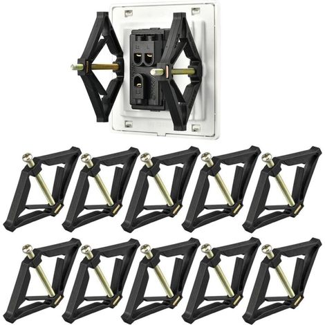 Lot de 10 tiges de Support de Cassette de Type 86 Accessoires d'électricien Support de boîte de Prise Murale Outil de réparation (1/5)