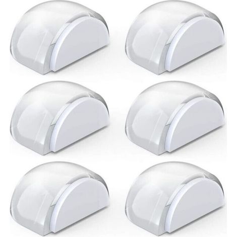 FLITI 6er-Pack selbstklebende Türstopper, Boden, transparent, Türstopper für Tür- und Wandschutz (1/4)