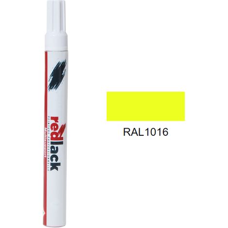 Retuschierstift 8 ml – RAL 1016 - Matt - Schwefelgelb - für verschiedene Oberflächen - Redlack