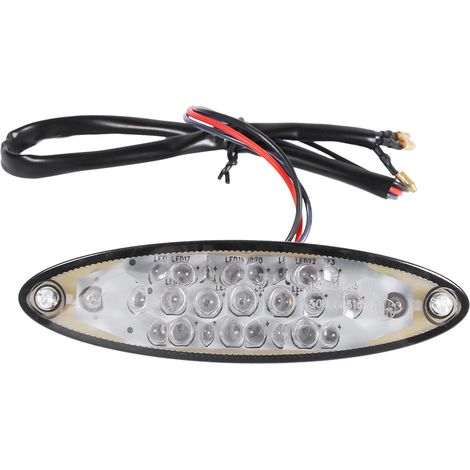 28 LED Feux Arrière Moto ATV Plaque d'Immatriculation Lumière Stop Fumée (1/5)