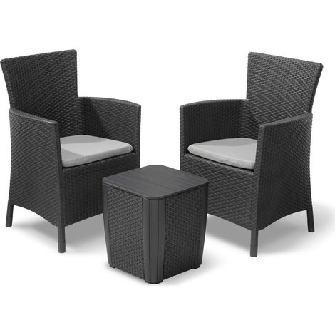 Keter Iowa Balkonmöbel-Set, 2 Sessel + Luzon Tisch (1/9)