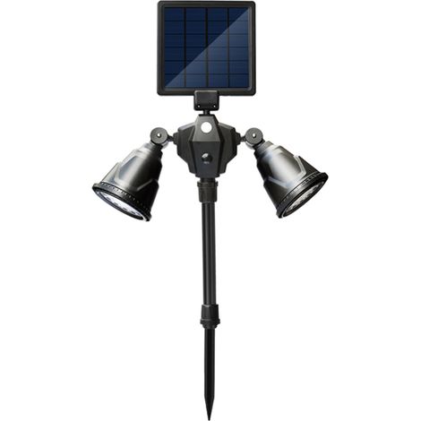 DC 6 V 3 W Solarbetriebene Wandleuchte mit 36 LEDs, Rasenbeleuchtung, Lichtsteuerung/PIR-Bewegungsmelder, warmweißes Licht, 4 einstellbare Betriebsmodi, IP65 wasserdicht, 2 integrierte 2600-mAh-Akkus, (1/5)