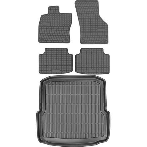 SET di tappetini in gomma per auto e tappetino per bagagliaio per Skoda Octavia III berlina dal 2013 al 2020 (1/5)