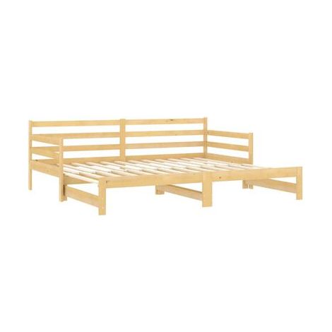 Lit coulissant sans matelas, 2 x (90 × 200) cm, meuble de chambre, design contemporain, montage facile (1/5)