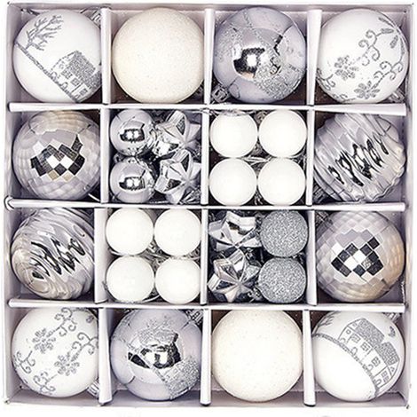 Décorations de Noël, ensemble de décorations pour sapin de Noël, boules décoratives incassables à suspendre pour sapin de Noël, décorations de Noël en vrac pour décoration de table (1/5)