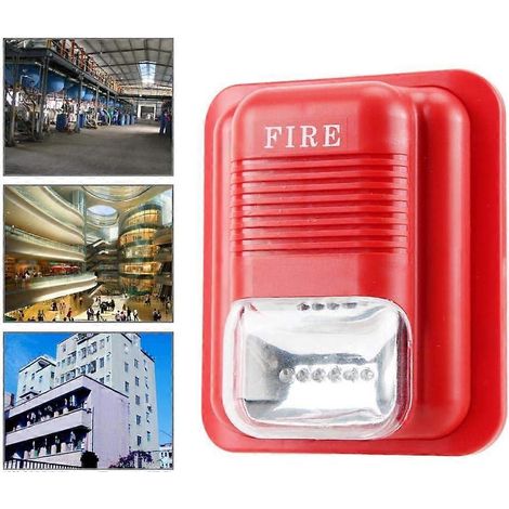 Warnsignal mit Ton und Licht, 12V/24V DC-Feuermelder mit Stroboskopsirene und 6 integrierten LEDs (1/5)