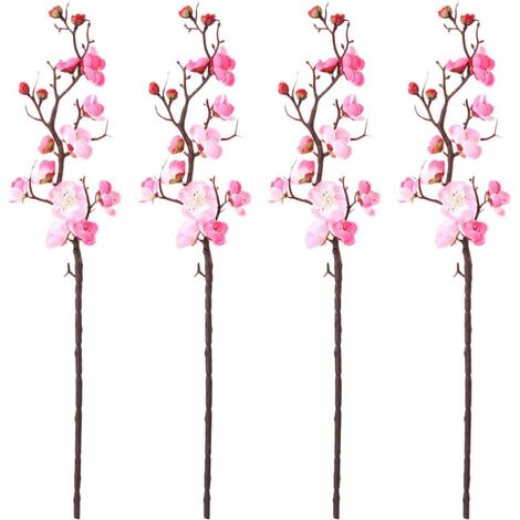 4 Pièces Fleurs Artificielles Décorations Noël Synthétique Fleurs Résineux Hiver Décoration Intérieure (1/5)
