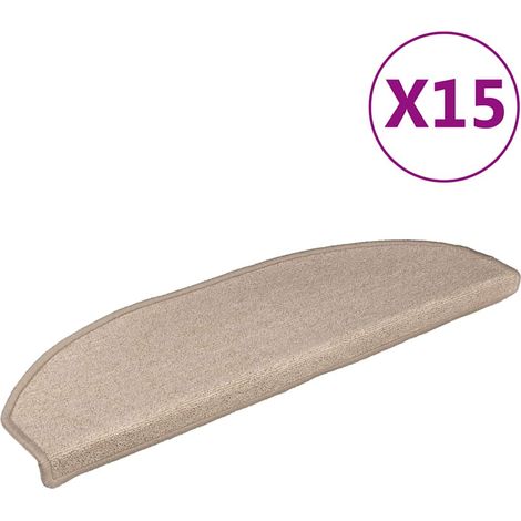 Maison Exclusive - Felpudos para escaleras 15 unidades 56x17x3 cm (1/5)