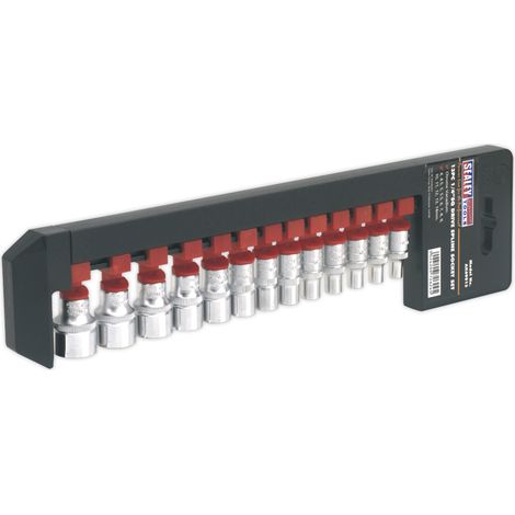 Sealey Premier Total Drive® Socket Set 1/4""Sq Drive 13pc AK69813